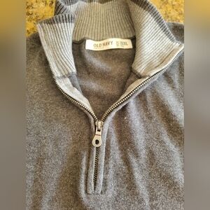 Old Navy Men's Charcoal Zip-Up Sweater